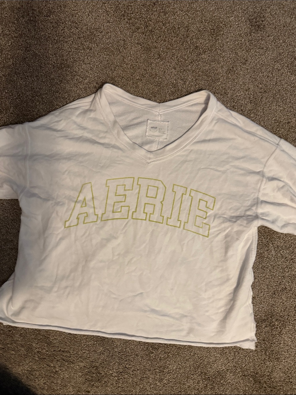 Aerie White Long Sleeved V-Neck